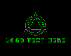 Online Gaming - Green Gaming Letter A logo design