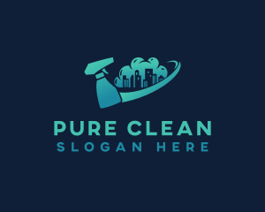 Bubble Building Cleaning logo design