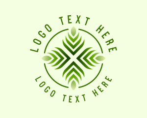 Abstract Green Leaf Logo
