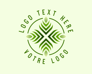 Wreath - Abstract Green Leaf logo design