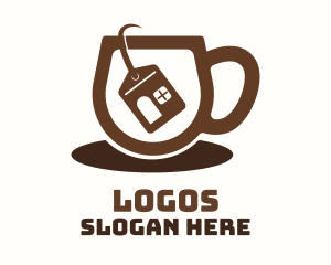 Teahouse - Home Tea Bag Cup logo design