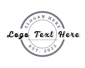 Wordmark - Simple Hipster Badge logo design