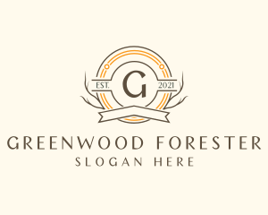 Natural Forest Badge logo design