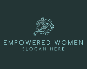 Woman Mermaid Fantasy logo design