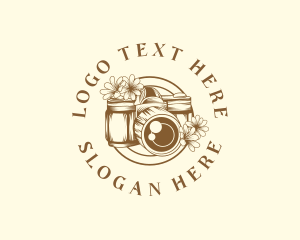 Blog - Retro Floral Camera logo design