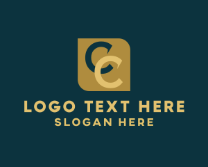 Yoga - Golden Letter C logo design