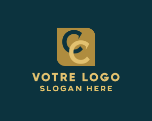 Strategist - Golden Letter C logo design
