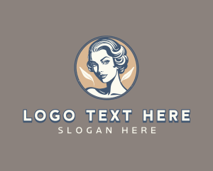 Lady - Retro Lady Salon logo design