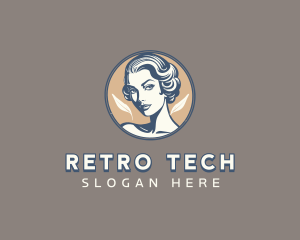 Retro Lady Salon logo design