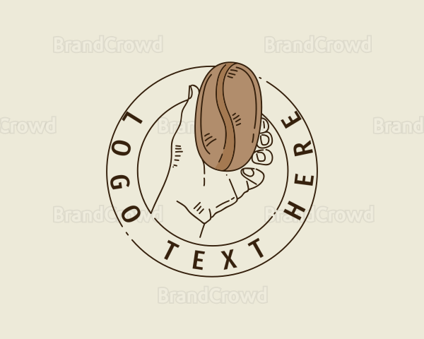 Coffee Bean Hand Logo