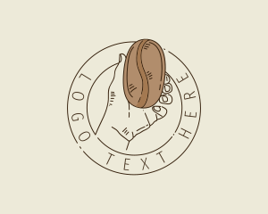 Cafeteria - Coffee Bean Hand logo design