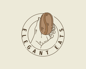 Coffee Bean Hand logo design