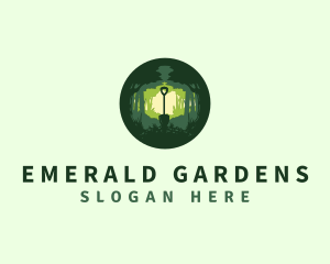 Garden Landscaping Shovel logo design