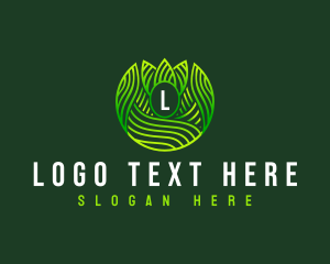 Theraphy - Wellness Leaf Waves logo design