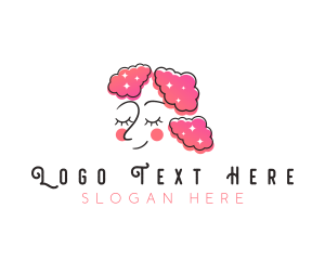 Stylist - Cloud Hair Woman logo design