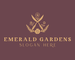 Flower Garden Shears logo design