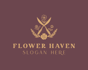 Flower Garden Shears logo design