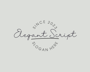 Luxury Script Business logo design