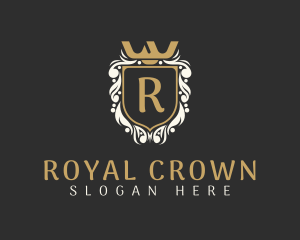 Ornamental Shield Crown logo design