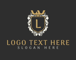 Exclusive - Ornamental Shield Crown logo design