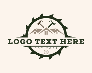 Hammer - Carpentry Roof Hammer logo design