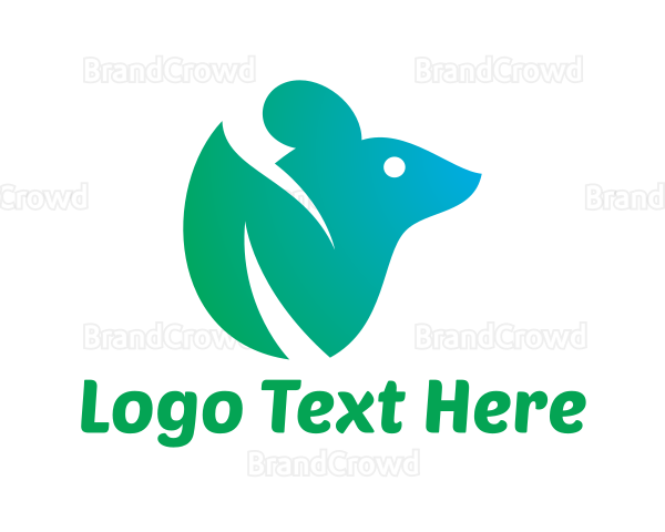 Gradient Leaf Mouse Logo