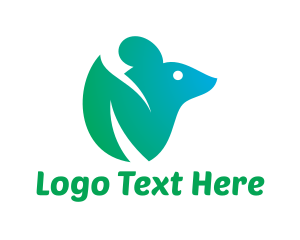 Mice - Gradient Leaf Mouse logo design