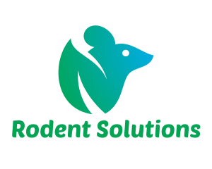 Rodent - Gradient Leaf Mouse logo design