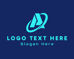 Telecommunication - Tech Telecommunication Letter A logo design