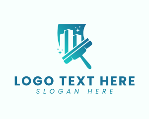 Squeegee - Wiper Clean City logo design