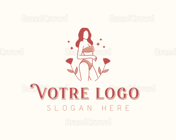 Floral Fashion Bikini Logo