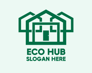 Eco Friendly House Construction logo design
