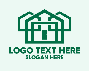 Appartment - Eco Friendly House Construction logo design