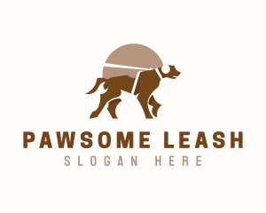 Dog Puppy Leash logo design