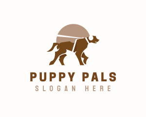 Dog Puppy Leash logo design