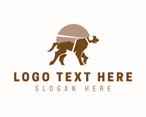 Dog Puppy Leash Logo