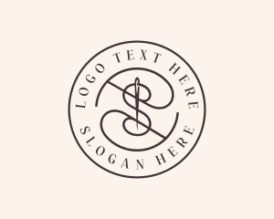 Seamstress - Tailor Alteration Letter S logo design