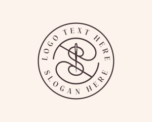 Sew - Tailor Alteration Letter S logo design