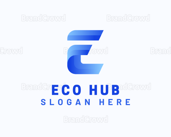 Business Company Letter E Logo