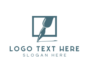 Calligraphy Pen Writing Logo