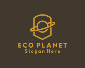 Planet - Planet Orbit Crest logo design