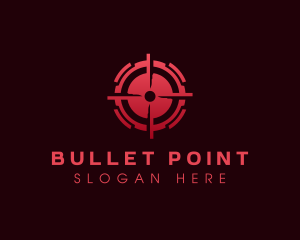 Firearm - Bullet Target Crosshair logo design