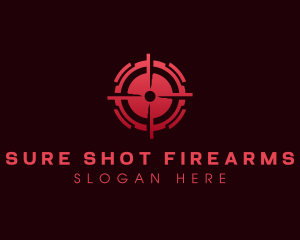 Bullet Target Crosshair logo design