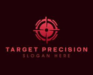 Shooting - Bullet Target Crosshair logo design