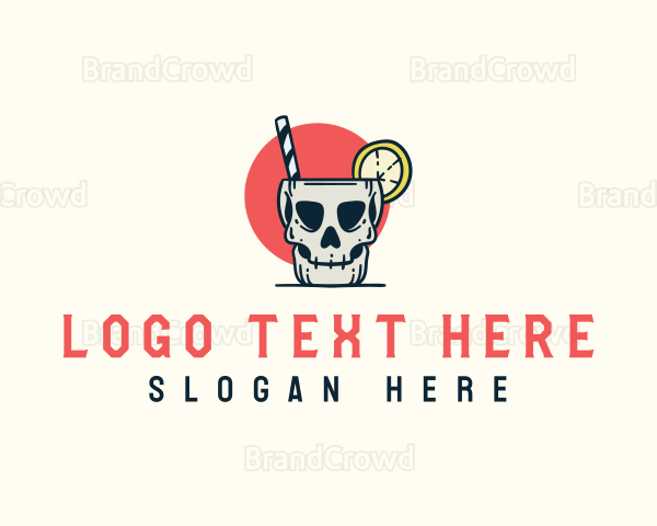 Liquor Mug Skull Logo