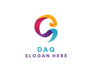 Hg - Colorful Ribbon Letter G logo design
