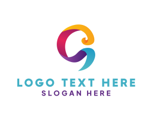 Colorful Ribbon Letter G Logo