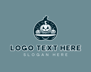 Scary - Pumpkin Scary Halloween logo design