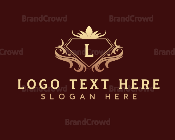 Luxury Diamond Decorative Crest Logo