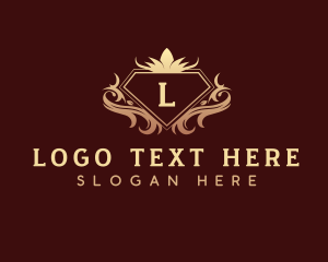 Wreath - Luxury Diamond Decorative Crest logo design